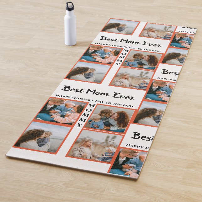 Mother's day photo display collage for mum yoga mat (In Situ)
