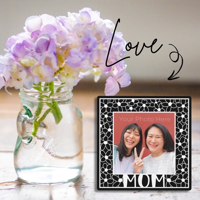 Mother's Day Photo Gift From Adult Daughter  Plaque (Cute green photo plaque with your photo is a Mother's Day gift she will cherish every day!)