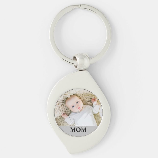 Mother's Day Photo I love you Mum Key Ring (Front)