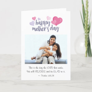 Mother's Day Photo This is the Day Christian Bible Holiday Card