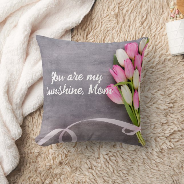 Mothers Day Photo Throw Pillow (Blanket)