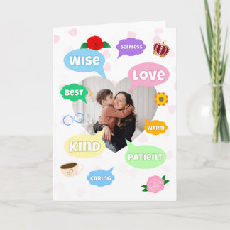 Mothers Day Photo Word Clouds Best Mom Mother Card