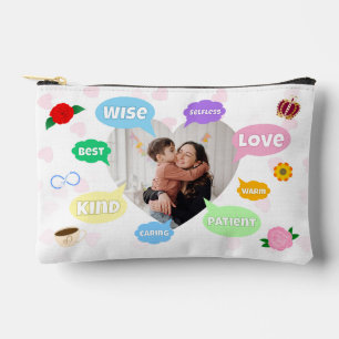 Mothers Day Photo Word Clouds Best Mum Mother Accessory Pouch