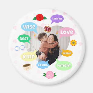 Mothers Day Photo Word Clouds Best Mum Mother Magnet