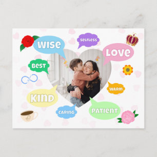 Mothers Day Photo Word Clouds Best Mum Mother Postcard