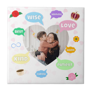 Mothers Day Photo Word Clouds Best Mum Mother Tile