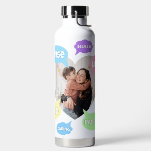 Mothers Day Photo Word Clouds Best Mum Mother Water Bottle