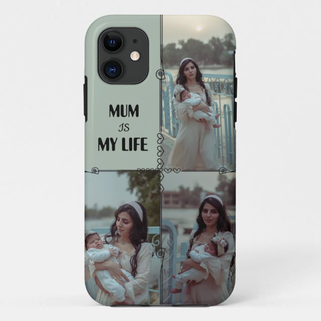  Mother's day Photos Collage iPhone Case (Back)