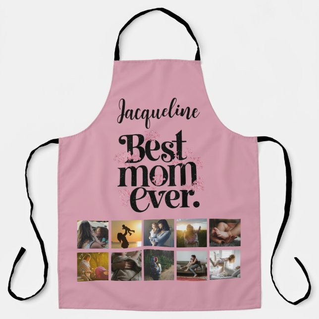Mother's Day Picture Collage Best Mum Ever Apron (Front)