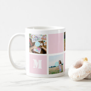 Mother's Day Pink 5 Photos Mom Collage Mug