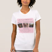 Mothers Day Pink Best Nana Ever Three Photo  T-Shirt (Front)