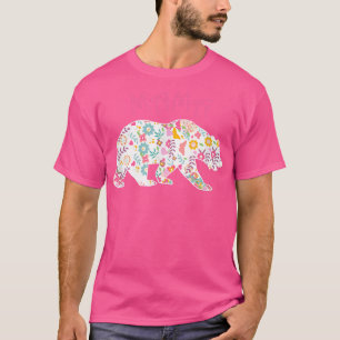 Mother's Day  Pink Floral Best Mama Bear Shirt Gif