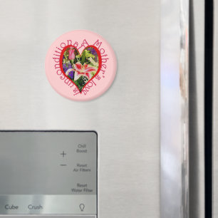 Mother's Day Pink Floral Love Unconditional Magnet