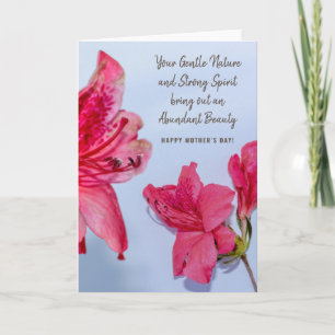 Mother's Day Pink Floral Photo Arrangement Card