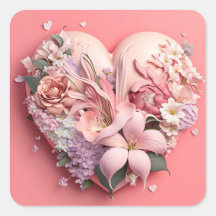 Mother's Day pink Floral Stickers