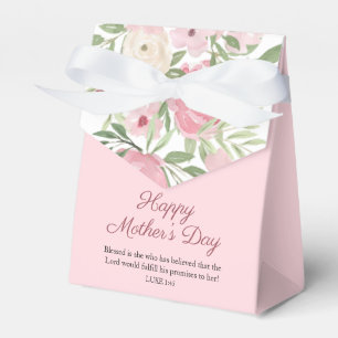 Mother's Day Pink Floral Watercolor Favour Box