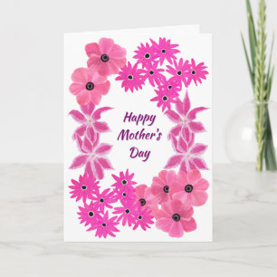 Mother's Day Pink Flowers Card