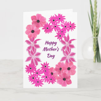 Mother's Day Pink Flowers Card