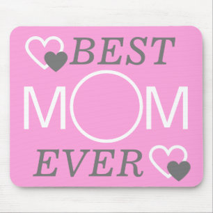 Mothers Day Pink Personalised Photo Best Mum Ever Mouse Mat
