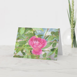 Mother's Day Pink Rose Card