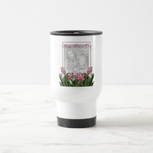 Mothers Day - Pink Tulips - Add Your Own Photo Travel Mug