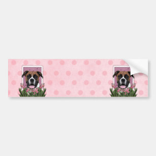 Mothers Day - Pink Tulips - Boxer - Vindy Bumper Sticker
