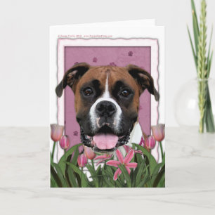 Mothers Day - Pink Tulips - Boxer - Vindy Card
