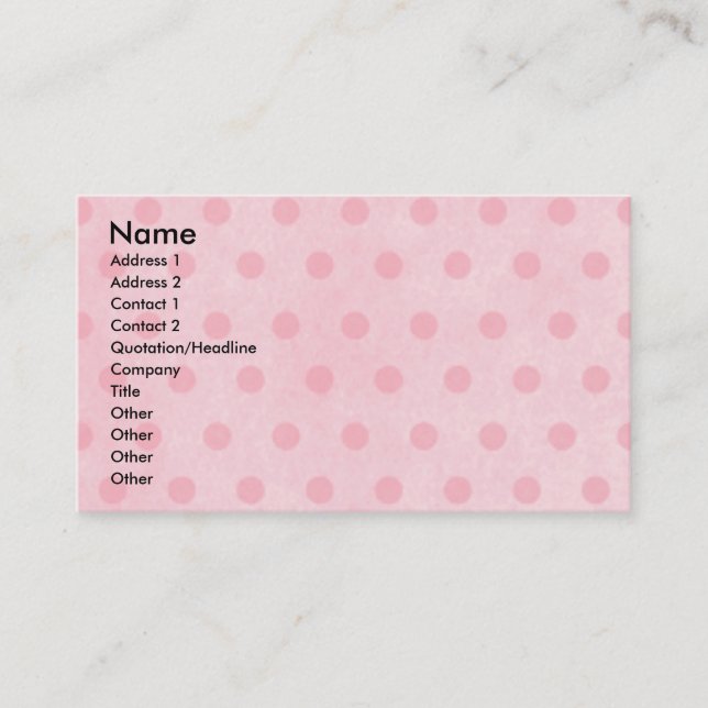 Mothers Day - Pink Tulips - Bulldog Business Card (Front)