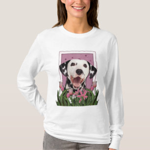 Mothers Day - Pink Tulips - Dalmatian T-Shirt