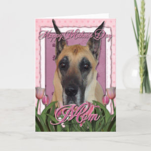 Mothers Day - Pink Tulips - Great Dane Card