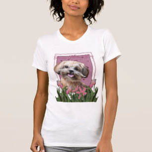 Mothers Day - Pink Tulips - ShihPoo - Maggie T-Shirt