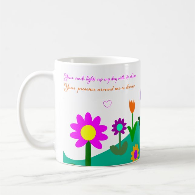 Mothers day poem and flourished hill coffee mug (Left)