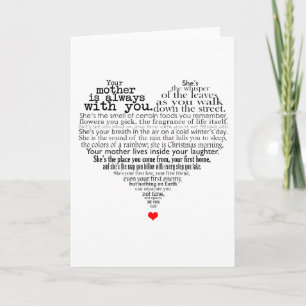 Mother's day poem card