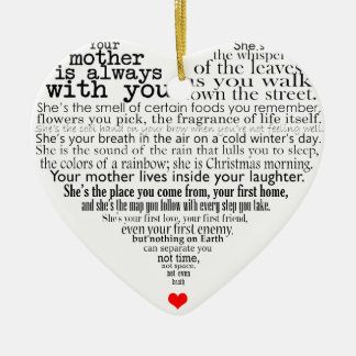 Mother's day poem ceramic tree decoration