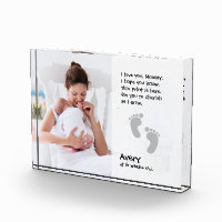 Mother's Day Poem keepsake Child footprints Photo