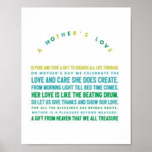 mothers day poem postcard poster