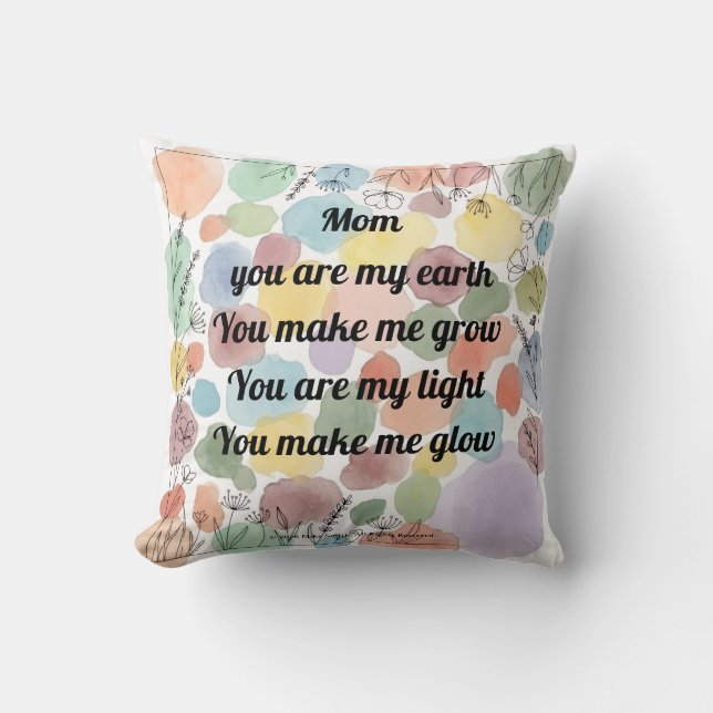 "Mother's Day Poem Throw Cushion (Front)
