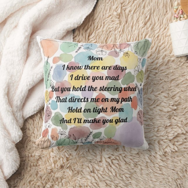 "Mother's Day Poem Throw Cushion" Cushion (Blanket)