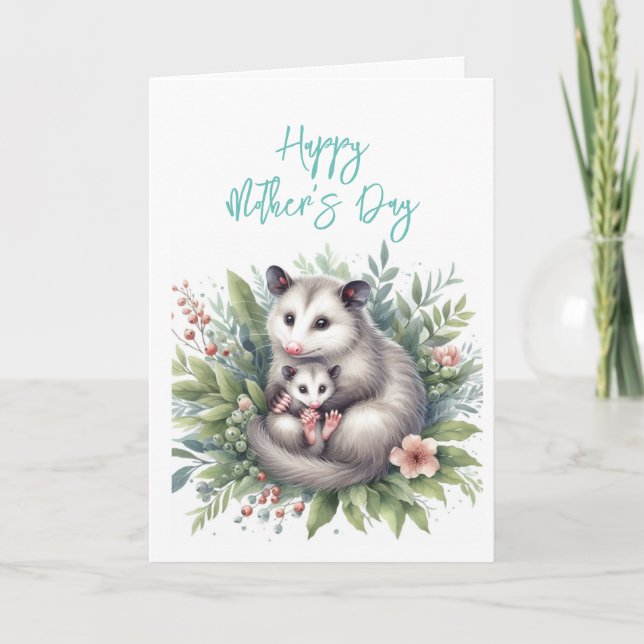Mother's Day Possum Greeting Card (Front)
