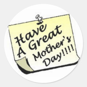 Mother's Day Post-it Classic Round Sticker