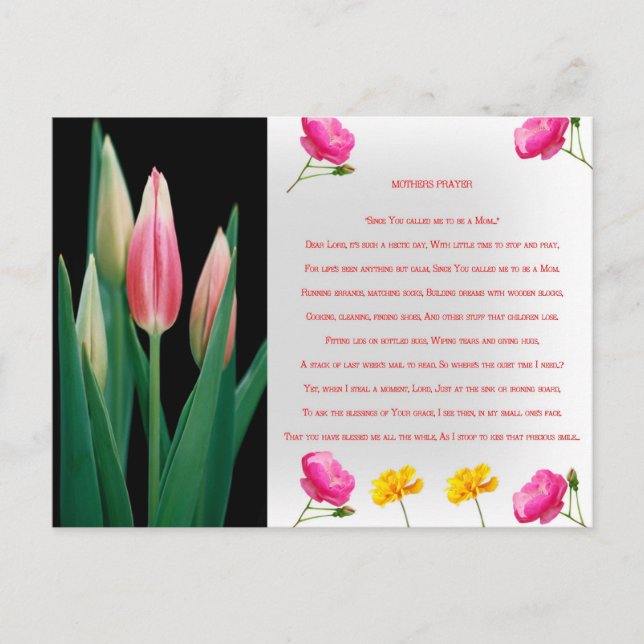 Mothers Day Prayer Postcard (Front)