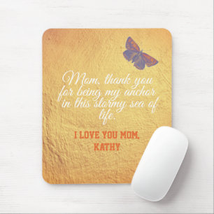 Mothers Day Pretty Elegant Glam Gold Script Quote Mouse Mat