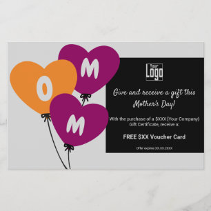 Mother's Day Promotion Gift Certificate & Bonus Flyer