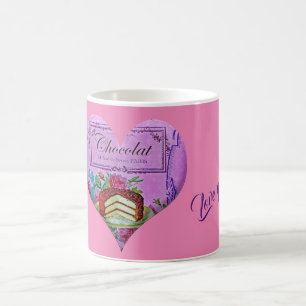 Mother's Day purple heart Chocolate   Coffee Mug