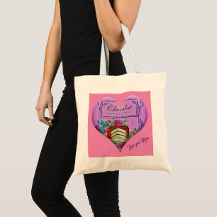 Mother's Day purple heart Chocolate   Tote Bag