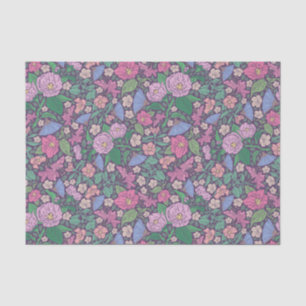 Mother's Day Purple Paper Fan Pink Fuschia Begonia