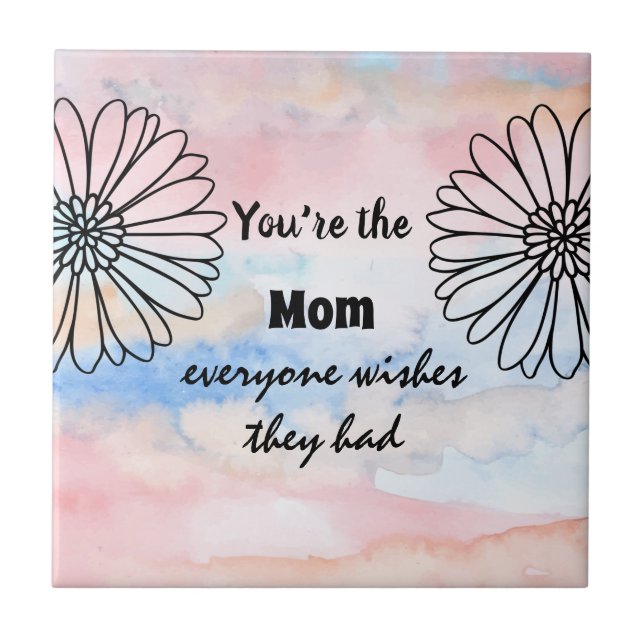 Mother's Day Quote Decorative Tiles (Front)