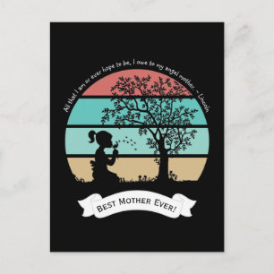 Mother's Day Quote Sitting Under Tree Angel Mother Postcard