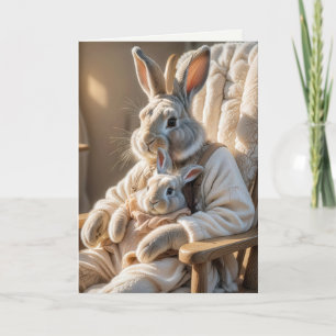 Mother's Day Rabbit and Baby Bunny Card