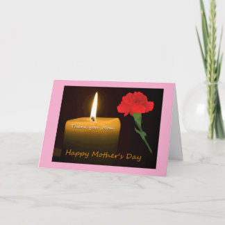 Mothers Day Red Rose Card